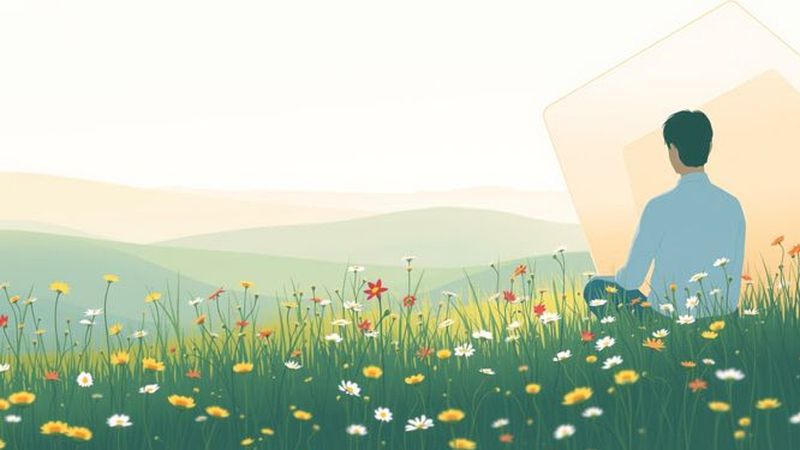 Una figura contemplativa emerge en armonía