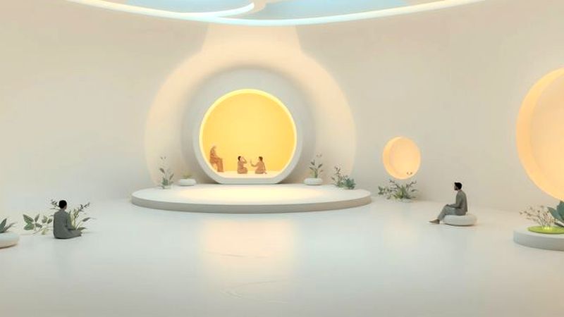 Un espacio interior tranquilo irradia paz