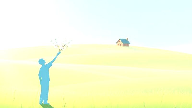 Un ser solitario florece en paz