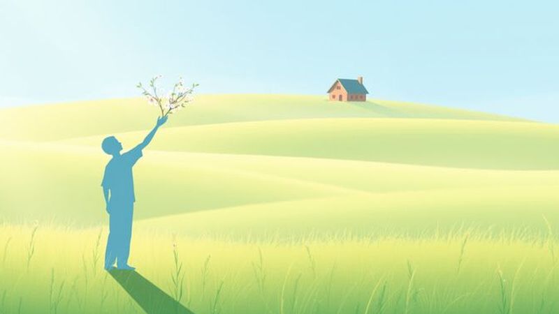 Un ser solitario florece en paz