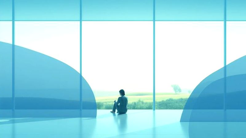 Una figura tranquila explora la comprensión