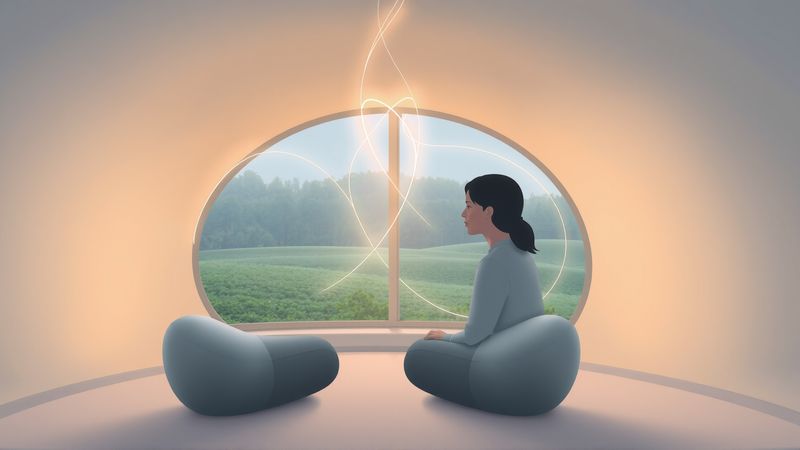 Luz suave conecta figuras comprensivas y serenas