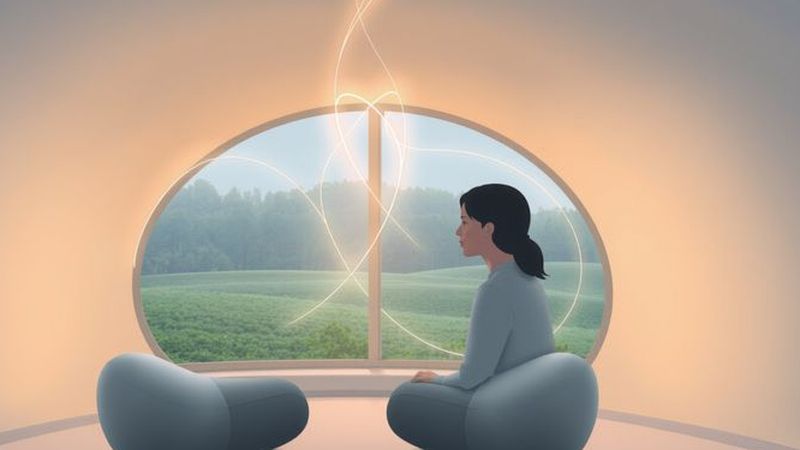 Luz suave conecta figuras comprensivas y serenas
