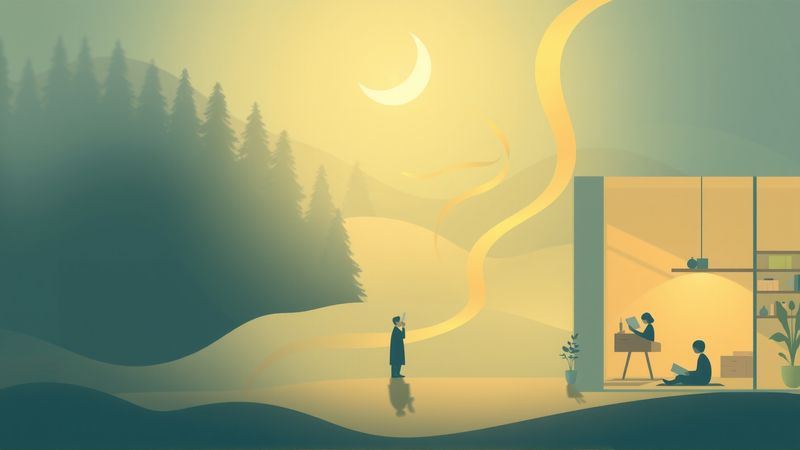 La ilustración transmite paz interior serena
