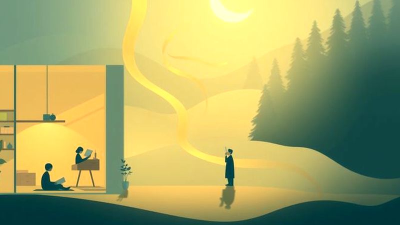 La ilustración transmite paz interior serena