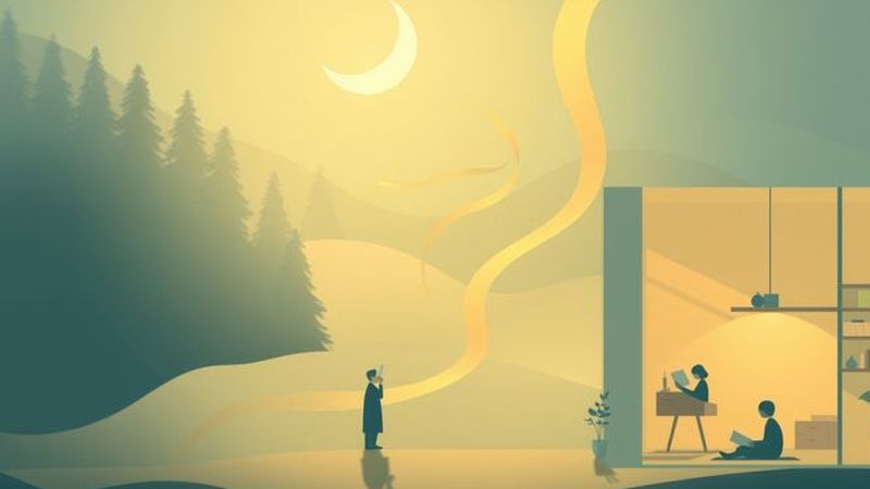 La ilustración transmite paz interior serena