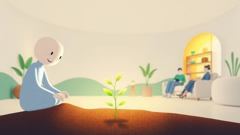 Un ser cultivaba serenidad en armonía