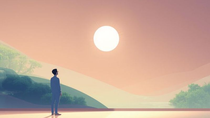 Un ser reflexivo contempla una luz interior
