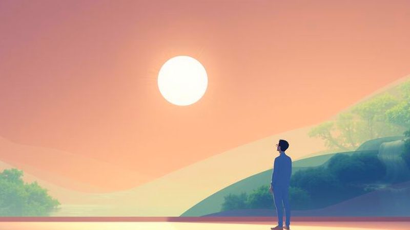 Un ser reflexivo contempla una luz interior