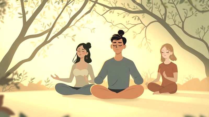 Meditadores encuentran paz en un santuario sereno