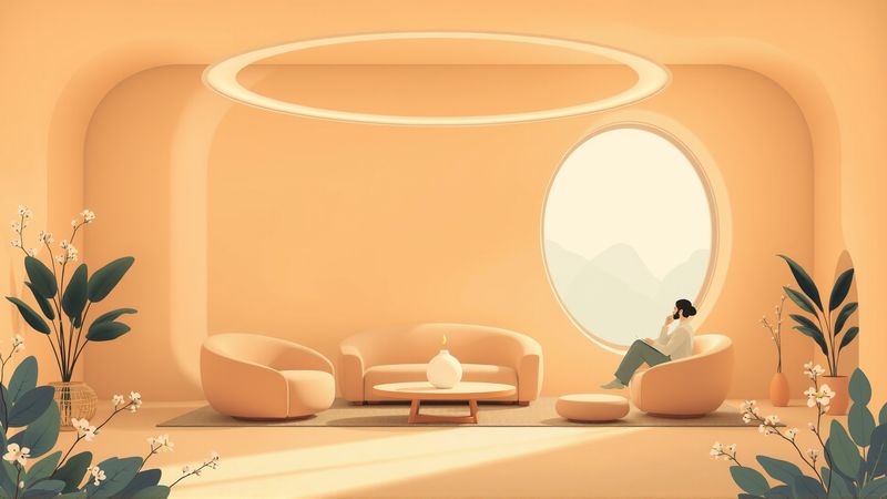 Un interior tranquilo irradia calma y optimismo
