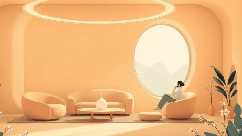 Un interior tranquilo irradia calma y optimismo